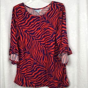 NWT Escapada Tunic Blouse Shirt Sleeves 3/4 Size M